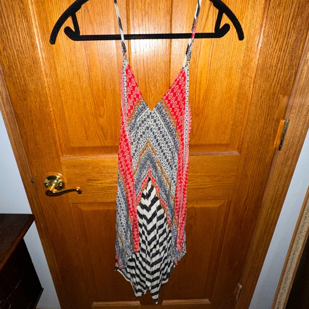 Coco & Carmen Funky Pattern Spaghetti Strap Dress